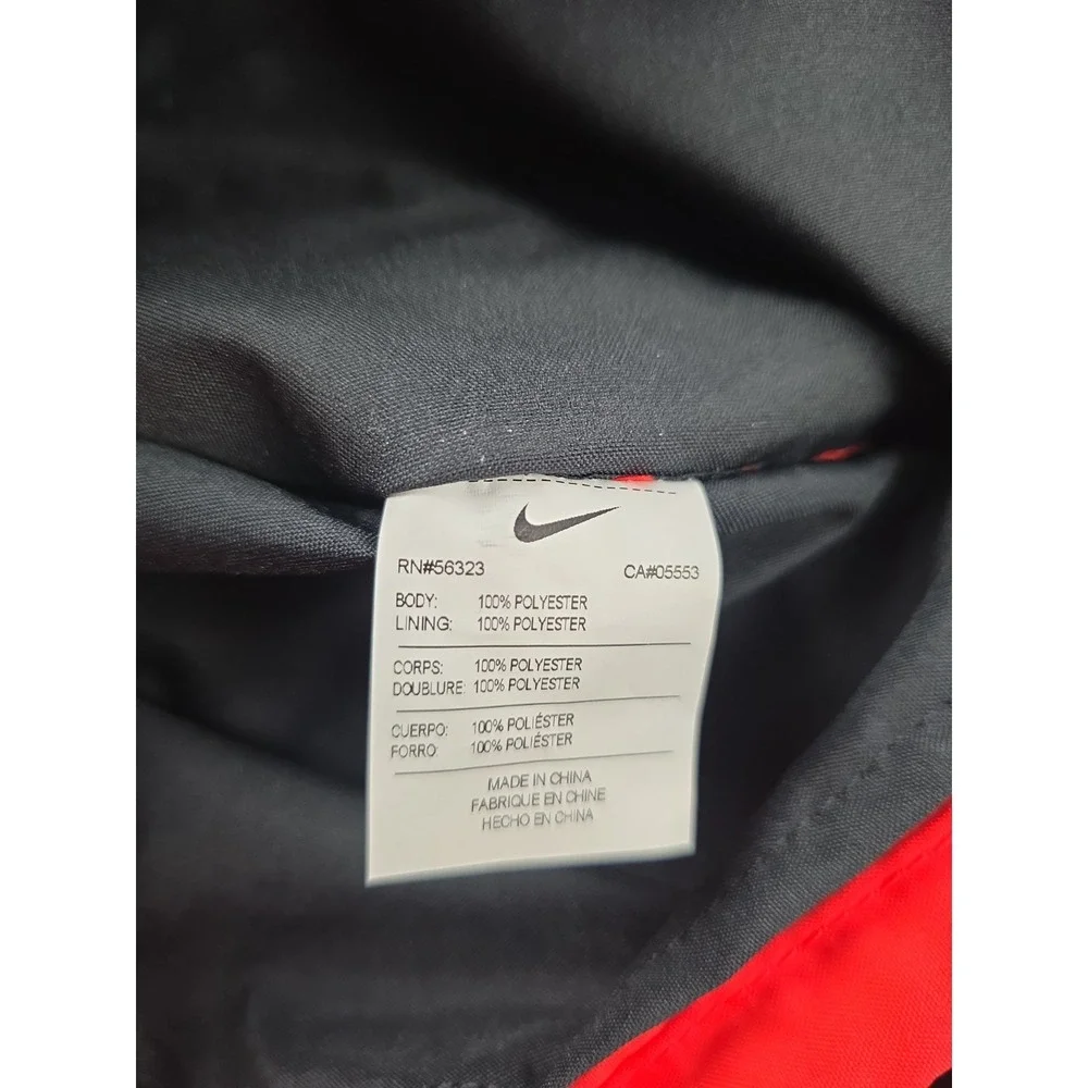 Nike Vapor Gym Sack Bag Red Black Drawstring Logo Outer Zip Pocket Inner Divider